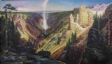 Yellowstone Paintings - Grand Canyon of Yellowstone C by Thomas Moran